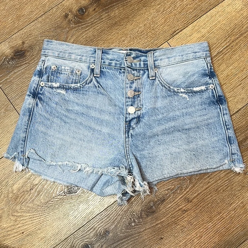 Pistola Nova High Rise Cut-off Denim Shorts Size 26